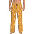 thumbnail image 1 of Uemuo Cute Popcorn Pattern Men's Wide Leg Palazzo Lounge Pants with Pockets Light Weight Loose Comfy Casual Pajama Pants-XX-Large, 1 of 9