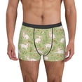 thumbnail image 1 of Uemuo Cute Rabbit And Flower Pattern Men's Boxer Briefs,Trunk Anti-Chafing,Comfortable, Durable, and Stylish Underwear-X-Large, 1 of 9