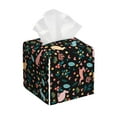 thumbnail image 1 of Uemuo Cute Rabbit And Flower Tissue Box Cover Holder, Square with Bottom Belt - PVC Leather Decorative Organizer for Tabletop, Bathroom, Car, Office, 1 of 8