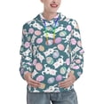 thumbnail image 1 of Uemuo Cute Rabbit Easter Pattern Women's Hoodie with Eye-catching Drawstrings- Casual Pullover Hoodie with Kangaroo Pocket, Stylish Hooded Sweatshirt-Large, 1 of 7