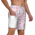 thumbnail image 1 of Uemuo Cute Rabbit Flower Pattern Mens Swim Trunks Quick Dry Board Shorts with Mesh Lining, Stretch Beach Shorts Quick Dry No-Chafing Board Shorts-X-Large, 1 of 9