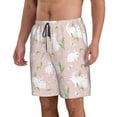 thumbnail image 1 of Uemuo Cute Rabbit Pattern Men's Swim Trunks Hawaiian Beach Bathing Suit Swimsuits Beach Quick-Dry Shorts with Pockets-, 1 of 9