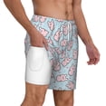 thumbnail image 1 of Uemuo Cute Rabbit Pattern Mens Swim Trunks Quick Dry Board Shorts with Mesh Lining, Stretch Beach Shorts Quick Dry No-Chafing Board Shorts-Small, 1 of 9