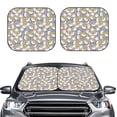thumbnail image 1 of Uemuo Cute Rabbit Printed 2 PCS Car Windshield Sun Shade, Auto Sun Heat and UV Rays Blocker, Foldable Automotive Front Window Sunshade Protector, 1 of 7