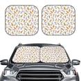 thumbnail image 1 of Uemuo Cute Rabbit Printed 2 PCS Car Windshield Sun Shade, Auto Sun Heat and UV Rays Blocker, Foldable Automotive Front Window Sunshade Protector, 1 of 7