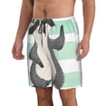 thumbnail image 1 of Uemuo Cute Raccoon Pattern Men's Swim Trunks Hawaiian Beach Bathing Suit Swimsuits Beach Quick-Dry Shorts with Pockets-Medium, 1 of 9