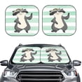 thumbnail image 1 of Uemuo Cute Raccoon Printed 2 PCS Car Windshield Sun Shade, Auto Sun Heat and UV Rays Blocker, Foldable Automotive Front Window Sunshade Protector, 1 of 7