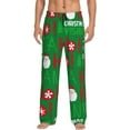thumbnail image 1 of Uemuo Cute Santa Pattern Men's Wide Leg Palazzo Lounge Pants with Pockets Light Weight Loose Comfy Casual Pajama Pants-XX-Large, 1 of 9