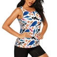 thumbnail image 1 of Uemuo Cute Sea Animals Pattern Workout Tank Tops for Women Breathable Moisture-wicking tank top Sleeveless Running Loose Fit Yoga Tops Active Shirts Sports Gym Exercise, 1 of 9