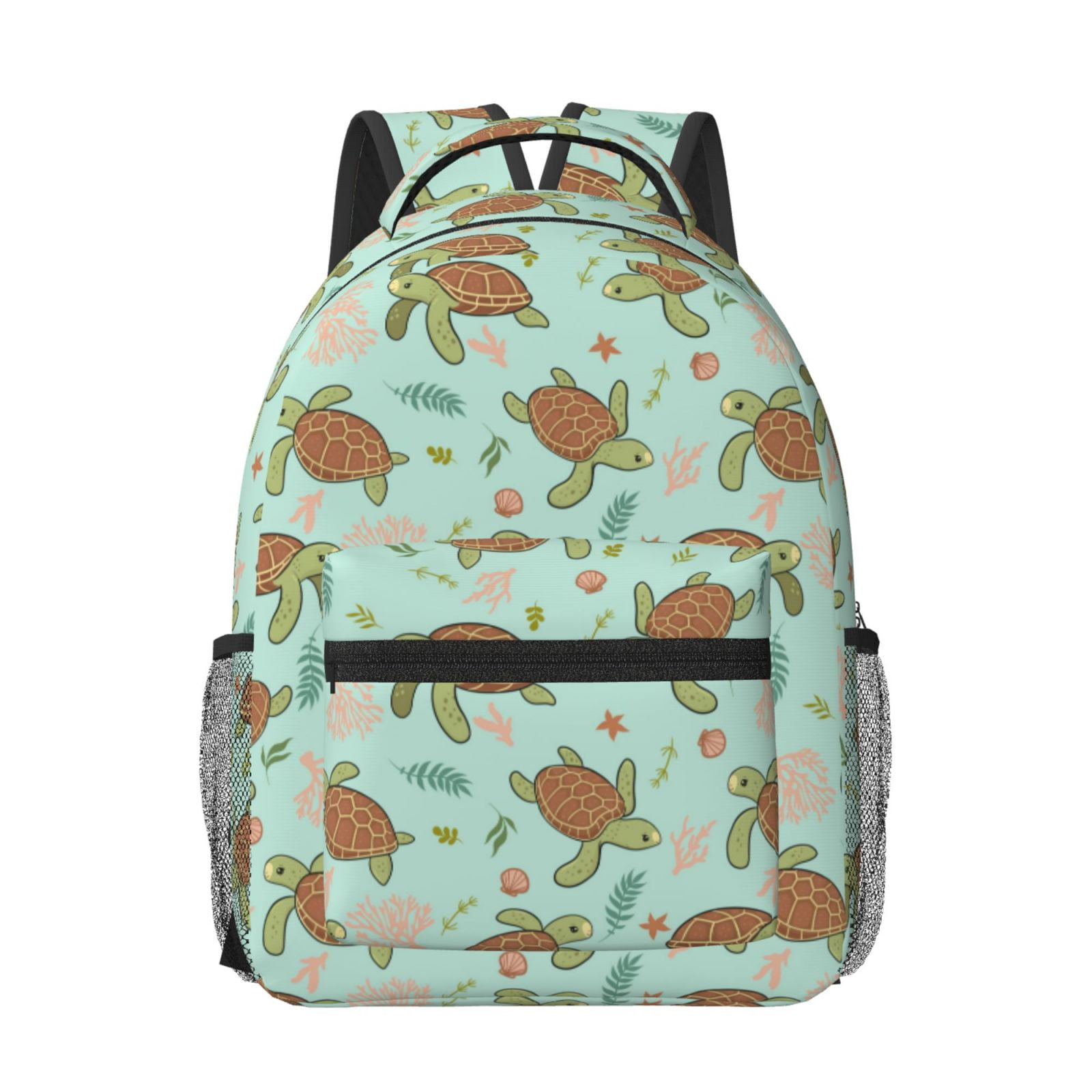 Uemuo Cute Sea Turtles Printed Student Durable Water-resistant Backpack ...