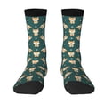 thumbnail image 1 of Uemuo Cute Shiba Pattern Women's Crew Socks, Soft Durable Breathable Moisture-Wicking with Odor Control Cotton socks, 1 of 9