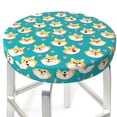 thumbnail image 1 of Uemuo Cute Shiba1 Pattern Round Bar Stool Seat Covers Washable Stool Cushion Slipcover Elastic Bar Chair Covers-14 inch, 1 of 7