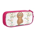 thumbnail image 1 of Uemuo Cute Sloth In Yoga Pose Tree Printed Pencil Pen Case, Portable Pencil Pouch with Zipper, Compact Stationery Bag Makeup Bag, Pencil Bag for Home Office, 1 of 1