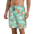 thumbnail image 1 of Uemuo Cute Sloth on Floral Tree Pattern Men's Swim Trunks Hawaiian Beach Bathing Suit Swimsuits Beach Quick-Dry Shorts with Pockets-Large, 1 of 9