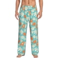 thumbnail image 1 of Uemuo Cute Sloth on Floral Tree Pattern Men's Wide Leg Palazzo Lounge Pants with Pockets Light Weight Loose Comfy Casual Pajama Pants-XX-Large, 1 of 9
