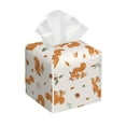 thumbnail image 1 of Uemuo Cute Squirrel Fall Tissue Box Cover Holder, Square with Bottom Belt - PVC Leather Decorative Organizer for Tabletop, Bathroom, Car, Office, 1 of 8
