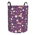 thumbnail image 1 of Uemuo Cute Squirrel Floral Pattern Circular Laundry Hamper Basket with handles,Collapsible laundry basket,Large capacity laundry hamper,Laundry Organizer-, 1 of 8