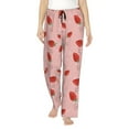 thumbnail image 1 of Uemuo Cute Strawberry C Pattern Women's Wide Leg Palazzo Lounge Pants with Pockets Light Weight Loose Comfy Casual Pajama Pants-X-Large, 1 of 9
