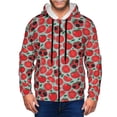 thumbnail image 1 of Uemuo Cute Tomato for Men's Fashion Full-zip Hoodies & Sweatshirts with Kangaroo Pocket, Zip-up Hooded Sweatshirt, Moisture Wicking & Breathable-3X-Large, 1 of 5