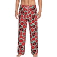 thumbnail image 1 of Uemuo Cute Tomato Pattern Men's Wide Leg Palazzo Lounge Pants with Pockets Light Weight Loose Comfy Casual Pajama Pants-X-Large, 1 of 9