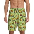 thumbnail image 1 of Uemuo Cute Tractor Pattern Men's Short Pajama Pants – Soft & Breathable Lounge Shorts, Elastic Waistband with Pockets, Lightweight Sleepwear for All-Season Comfort-Large, 1 of 6