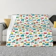thumbnail image 1 of Uemuo Cute Transport Printed Throw Blanket for Couch, Fluffy Fuzzy Blankets for Bed, Sofa, Cozy Flannel Faux Fur Blanket-40"x30", 1 of 6