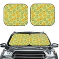 thumbnail image 1 of Uemuo Cute Turtle Printed 2 PCS Car Windshield Sun Shade, Auto Sun Heat and UV Rays Blocker, Foldable Automotive Front Window Sunshade Protector, 1 of 7