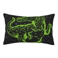 thumbnail image 1 of Uemuo DINOSAUR IN SPACE Print Throw Pillow Case – Cozy & Soft Cushion Cover, Hypoallergenic Pillow Case for Sleeping, Perfect for Women with Envelope Closure-14"x20", 1 of 6