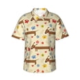 thumbnail image 1 of Uemuo Dachshund Dog And Flower Printed Regular Fit Short Sleeve Casual Hawaiian Shirt for Men,Aloha shirt,Tropical shirt,Floral print shirt,Vacation Beach shirt-XX-Large, 1 of 9