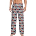 thumbnail image 1 of Uemuo Dachshund Dog Heart Pattern Men's Wide Leg Palazzo Lounge Pants with Pockets Light Weight Loose Comfy Casual Pajama Pants-XX-Large, 1 of 9