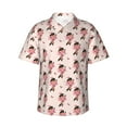 thumbnail image 1 of Uemuo Dachshund Dog Heart Printed Regular Fit Short Sleeve Casual Hawaiian Shirt for Men,Aloha shirt,Tropical shirt,Floral print shirt,Vacation Beach shirt-Medium, 1 of 9