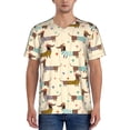 thumbnail image 1 of Uemuo Dachshund Dog Print Mens Polo Shirts Baseball T-shirt Performance Short Sleeve Golf Shirt Moisture Wicking Athletic Casual Collared T-Shirt-Medium, 1 of 7