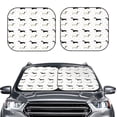 thumbnail image 1 of Uemuo Dachshund Dog Printed 2 PCS Car Windshield Sun Shade, Auto Sun Heat and UV Rays Blocker, Foldable Automotive Front Window Sunshade Protector, 1 of 7