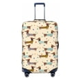 thumbnail image 1 of Uemuo Dachshund Dog Printed Washable Luggage Cover - Fashion Suitcase Protector Fits 18-32 Inch Luggage -Small, 1 of 9