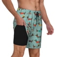 thumbnail image 1 of Uemuo Dachshund Dog Puppy Pattern Mens Swim Trunks Quick Dry Board Shorts with Mesh Lining, Stretch Beach Shorts Quick Dry No-Chafing Board Shorts-Small, 1 of 9