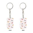 thumbnail image 1 of Uemuo Dachshund Dog Puppy Pattern Rectangular Metal Keychain - Durable, Stylish, and Personalized Key Ring for Men and Women,Engraved Keychain,Gift Slim Sturdy Keychain, 1 of 7