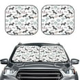 thumbnail image 1 of Uemuo Dachshund Dog Puppy Printed 2 PCS Car Windshield Sun Shade, Auto Sun Heat and UV Rays Blocker, Foldable Automotive Front Window Sunshade Protector, 1 of 7