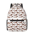 thumbnail image 1 of Uemuo Dachshund Dog Puppy Printed Student Durable Water-resistant Backpack,Travel Backpack,Outdoor Activities Backpack, Laptop Backpack, Multi-compartment Backpack, 1 of 5