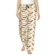 thumbnail image 1 of Uemuo Dachshund Pattern Women's Wide Leg Palazzo Lounge Pants with Pockets Light Weight Loose Comfy Casual Pajama Pants-, 1 of 9