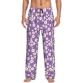 thumbnail image 1 of Uemuo Daisies Flowers Pattern Men's Wide Leg Palazzo Lounge Pants with Pockets Light Weight Loose Comfy Casual Pajama Pants-Large, 1 of 1