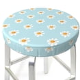 thumbnail image 1 of Uemuo Daisies Flowers Pattern Round Bar Stool Seat Covers Washable Stool Cushion Slipcover Elastic Bar Chair Covers-, 1 of 7