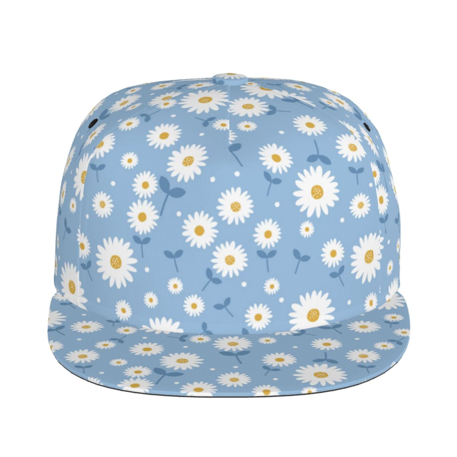 Uemuo Daisies Flowers Pattern Women's Baseball Cap,Straight Brim Hat ...
