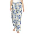 thumbnail image 1 of Uemuo Daisies Flowers Pattern Women's Wide Leg Palazzo Lounge Pants with Pockets Light Weight Loose Comfy Casual Pajama Pants-Medium, 1 of 9
