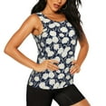 thumbnail image 1 of Uemuo Daisies Flowers Pattern Workout Tank Tops for Women Breathable Moisture-wicking tank top Sleeveless Running Loose Fit Yoga Tops Active Shirts Sports Gym Exercise, 1 of 9