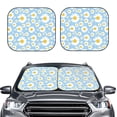 thumbnail image 1 of Uemuo Daisies Flowers Printed 2 PCS Car Windshield Sun Shade, Auto Sun Heat and UV Rays Blocker, Foldable Automotive Front Window Sunshade Protector, 1 of 7