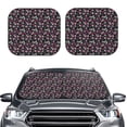 thumbnail image 1 of Uemuo Daisies Flowers Printed 2 PCS Car Windshield Sun Shade, Auto Sun Heat and UV Rays Blocker, Foldable Automotive Front Window Sunshade Protector, 1 of 7
