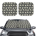 thumbnail image 1 of Uemuo Daisies Flowers Printed 2 PCS Car Windshield Sun Shade, Auto Sun Heat and UV Rays Blocker, Foldable Automotive Front Window Sunshade Protector, 1 of 7