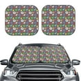 thumbnail image 1 of Uemuo Daisies Flowers Printed 2 PCS Car Windshield Sun Shade, Auto Sun Heat and UV Rays Blocker, Foldable Automotive Front Window Sunshade Protector, 1 of 7