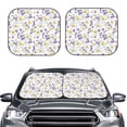 thumbnail image 1 of Uemuo Daisies Flowers Printed 2 PCS Car Windshield Sun Shade, Auto Sun Heat and UV Rays Blocker, Foldable Automotive Front Window Sunshade Protector, 1 of 7