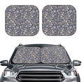 thumbnail image 1 of Uemuo Daisies Flowers Printed 2 PCS Car Windshield Sun Shade, Auto Sun Heat and UV Rays Blocker, Foldable Automotive Front Window Sunshade Protector, 1 of 7